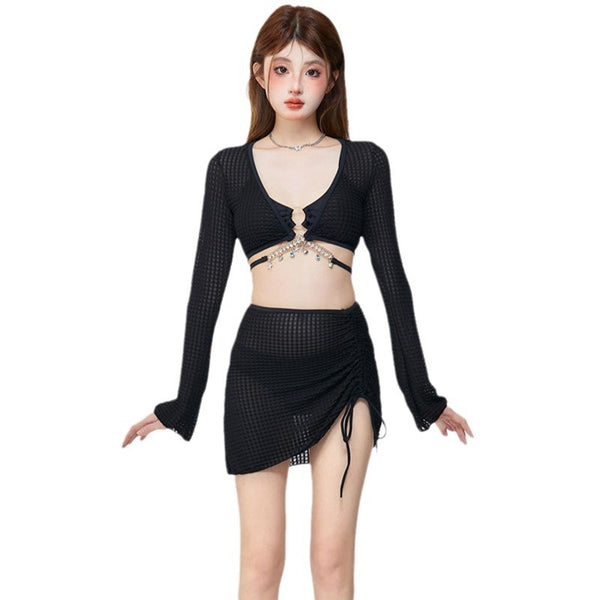 Women's Long Sleeve Split Sexy Swimsuit